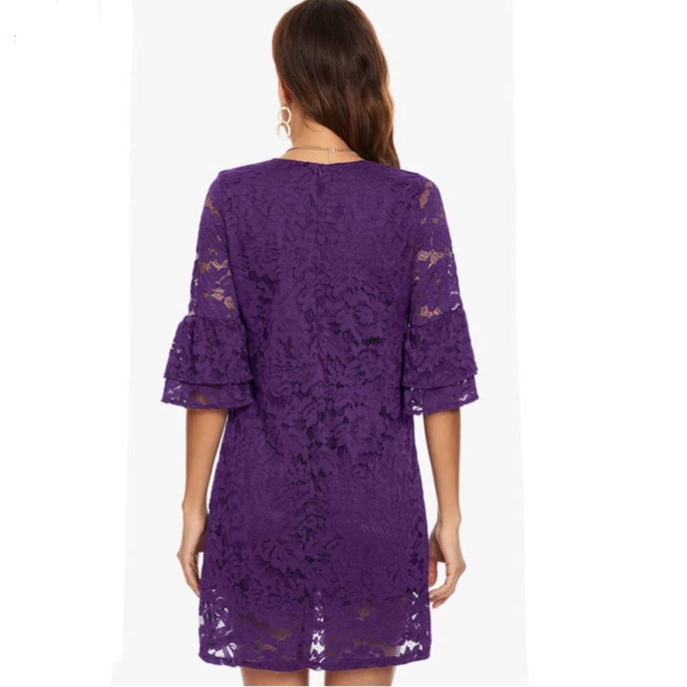 Purple Lace Dress - Picture 3 of 8
